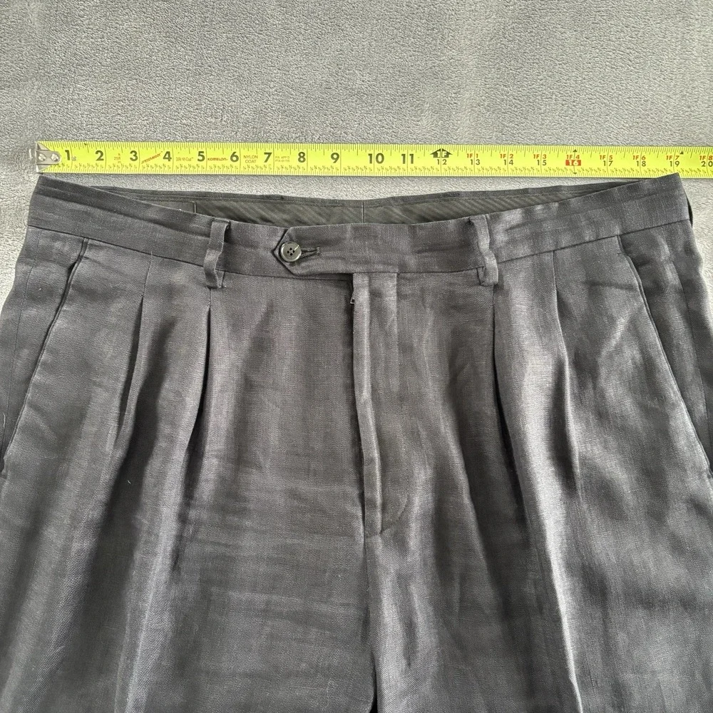 Mens‎ Gray Pleated Dress Pants Trousers Career Office Business Casual Size 38